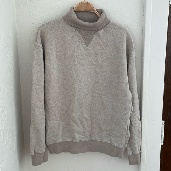 GIRLS OF DUST Women's Mock Neck Pullover Sweatshirt Size L In Gray - Picture 1 of 7
